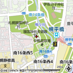 札幌護国神社多賀神社周辺の地図