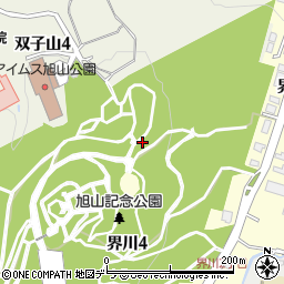 札幌市役所建設局　みどりの推進部・旭山記念公園森の家周辺の地図