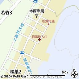梅香町入口周辺の地図