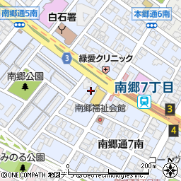 北海道札幌市白石区南郷通６丁目南9周辺の地図