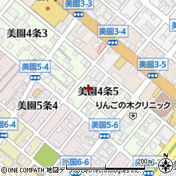 北海道札幌市豊平区美園４条周辺の地図