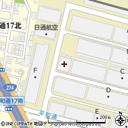 北海安田倉庫株式会社　札幌流通センター周辺の地図