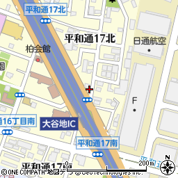 北海道札幌市白石区平和通１７丁目北2-1周辺の地図