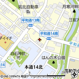 セブンイレブン札幌平和通１４丁目店周辺の地図