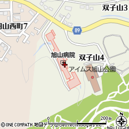 旭山病院周辺の地図