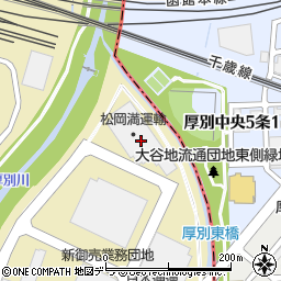 松岡満運輸株式会社　物流センター周辺の地図