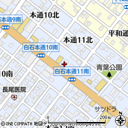 白石本通郵便局周辺の地図