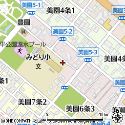 北海道札幌市豊平区美園５条2丁目周辺の地図
