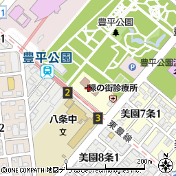 北海道警察本部豊平警察署周辺の地図