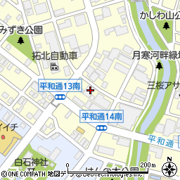 三箇株式会社札幌東支店周辺の地図