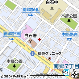 北海道札幌市白石区南郷通６丁目北周辺の地図