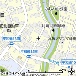 北海道札幌市白石区平和通１４丁目北周辺の地図