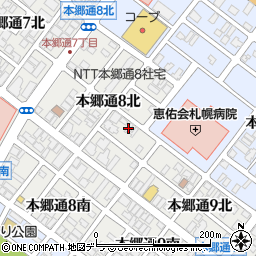 アルファネクスト札幌第１５周辺の地図