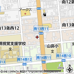 トヨタレンタリース札幌南１３条石山通店周辺の地図