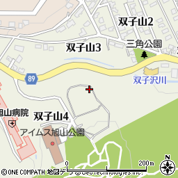 北海道札幌市中央区双子山周辺の地図