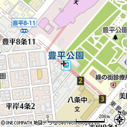 北海道札幌市豊平区周辺の地図