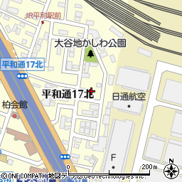 北海道札幌市白石区平和通１７丁目北10-31周辺の地図