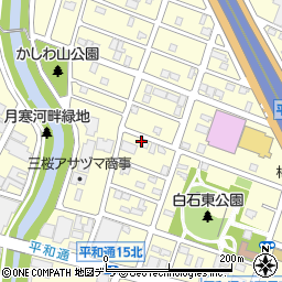 北海道札幌市白石区平和通１５丁目北周辺の地図
