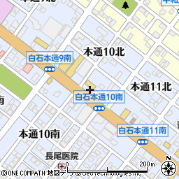 札幌日産自動車白石本通店周辺の地図