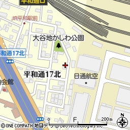 北海道札幌市白石区平和通１７丁目北10-24周辺の地図