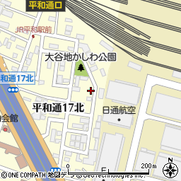 北海道札幌市白石区平和通１７丁目北10-23周辺の地図