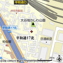 北海道札幌市白石区平和通１７丁目北10-5周辺の地図