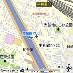 北海道札幌市白石区平和通１７丁目北4-43周辺の地図