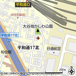北海道札幌市白石区平和通１７丁目北10周辺の地図