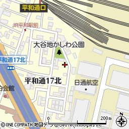 北海道札幌市白石区平和通１７丁目北10-22周辺の地図