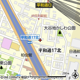 北海道札幌市白石区平和通１７丁目北4-7周辺の地図