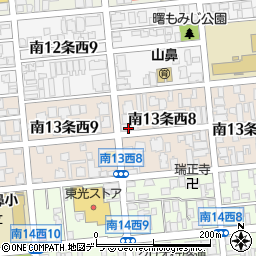 メナード化粧品東屯田通代行店周辺の地図