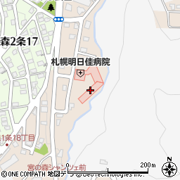 札幌明日佳病院（明日佳）周辺の地図