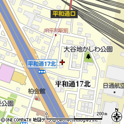 北海道札幌市白石区平和通１７丁目北4周辺の地図