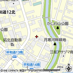 北海道札幌市白石区平和通１４丁目北2周辺の地図