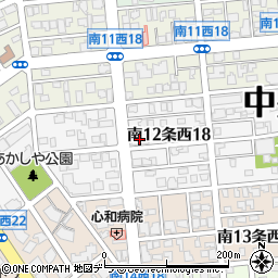 朝日生命札幌南１２条社宅周辺の地図