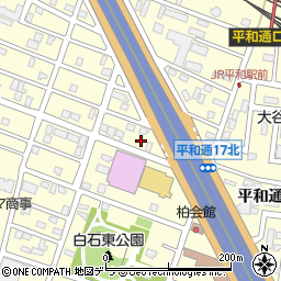 北海道札幌市白石区平和通１６丁目北5-24周辺の地図