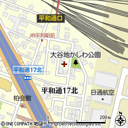 北海道札幌市白石区平和通１７丁目北9周辺の地図