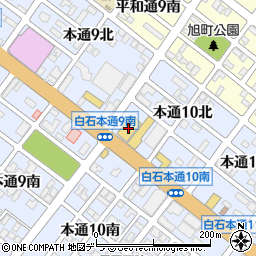 ダイソー札幌白石本通店周辺の地図
