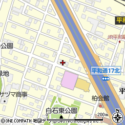 北海道札幌市白石区平和通１６丁目北5-29周辺の地図