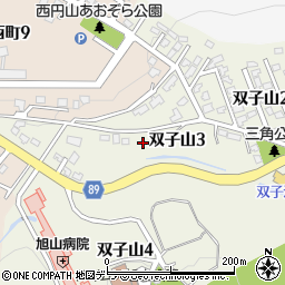 北海道札幌市中央区双子山3丁目周辺の地図