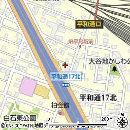 北海道札幌市白石区平和通１６丁目北7周辺の地図