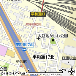 北海道札幌市白石区平和通１７丁目北4-14周辺の地図