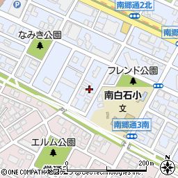 北海道札幌市白石区南郷通２丁目南4周辺の地図