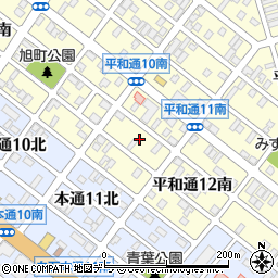 北海道札幌市白石区平和通１１丁目南周辺の地図