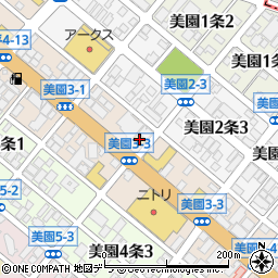 ファミリーマート札幌美園３条店周辺の地図