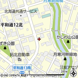 北海道札幌市白石区平和通１４丁目北2-14周辺の地図