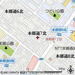 北海道札幌市白石区本郷通７丁目北周辺の地図