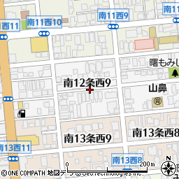 北海道札幌市中央区南１２条西9丁目周辺の地図