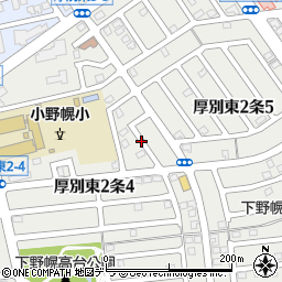 北海道札幌市厚別区厚別東２条周辺の地図