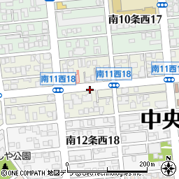 北海道札幌市中央区南１１条西18丁目周辺の地図